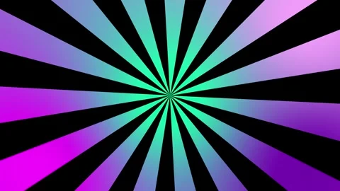 Neon rays hypnotic abstract loop animation bright purple teal retro psyched.. Stock Footage 315925419