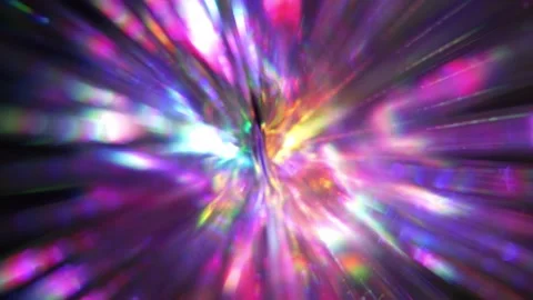 Neon rays moving to the center, bright blue purple pink disco background Stock Footage 296012959