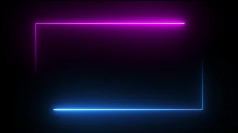 Neon rectangle animation for youtube outtro Stock Footage 306876620