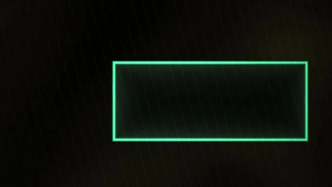 Neon rectangle on black background. Stock Footage 336253425