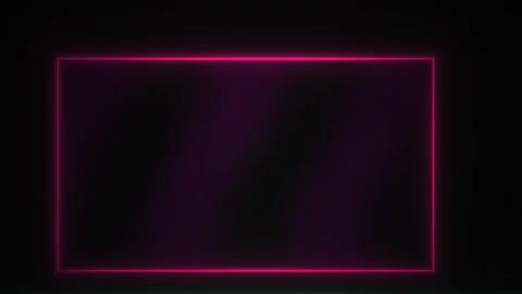Neon rectangle on black background. Stock Footage 340038833