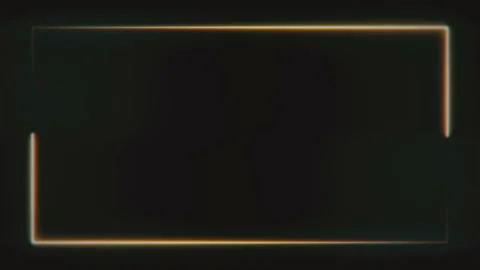 Neon rectangle frame abstract motion background. Two yellow color lines moving Stock Footage 141738127