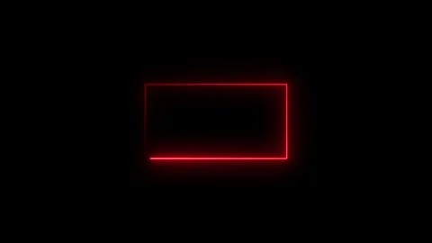 Neon rectangle frame animated, glowing neon seamless looped animation Stock Footage 263874138