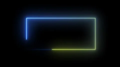 Neon rectangle frame Stock Footage 294698179