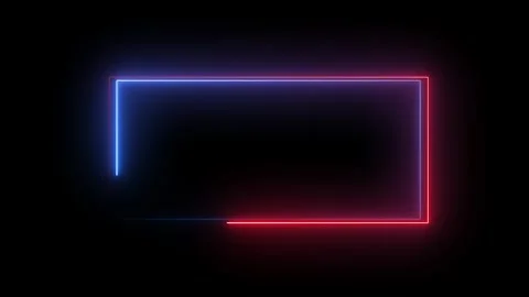 Neon rectangle frame Stock Footage 294698181