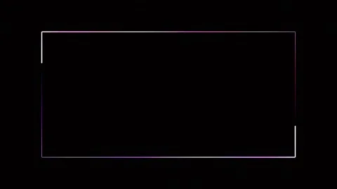Neon Rectangle Frame in Glowing Pink and Purple Colors, Animation loop Video stock 336962971