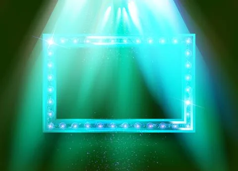 Neon rectangle frame Stock Illustration