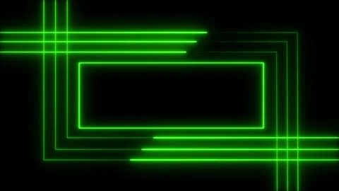 Neon rectangle frame loop animation video.rectangular glowing frame with mo.. Stock Footage 297831939
