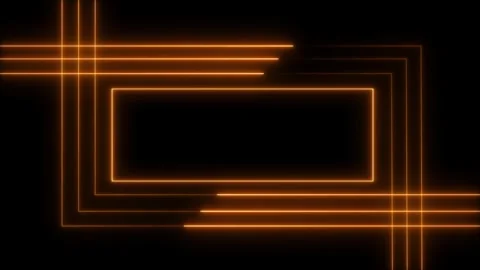 Neon rectangle frame loop animation video.rectangular glowing frame with mo.. Stock Footage 297831959