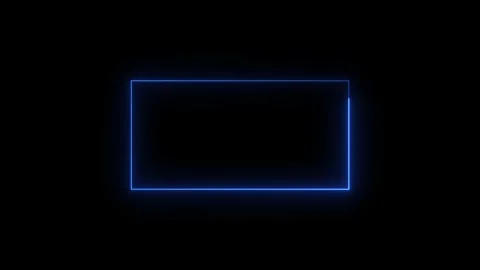 Neon rectangle frame. Neon rectangle border. Stock Footage 302699866