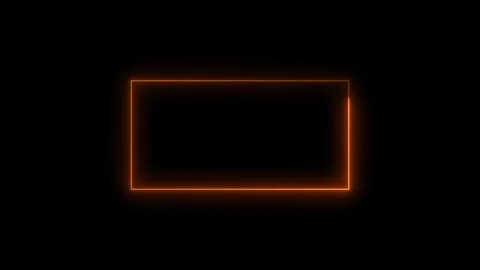 Neon rectangle frame. Neon rectangle border. Stock Footage 302699873