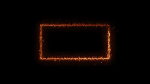 Neon rectangle frame. Neon rectangle border. Stock Footage 302699889