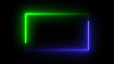 Neon Rectangle Loop Green and Blue Stock Footage 319388794