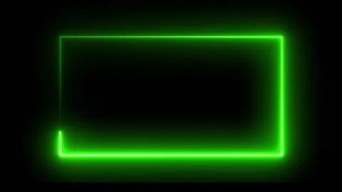 Neon Rectangle Loop Green Stock Footage 319388801