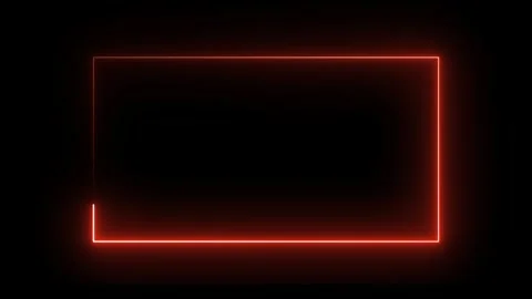 Neon Rectangle Loop orange Stock Footage 319388844