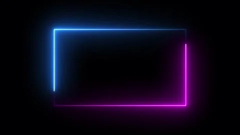 Neon Rectangle Loop Pink and Azure Stock Footage 319388838