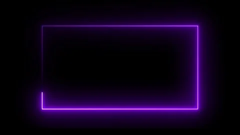 Neon Rectangle Loop Purple Stock Footage 319388837