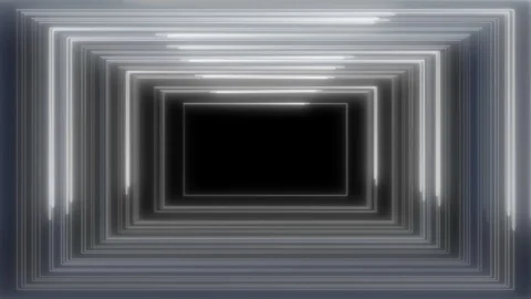 Neon rectangles zoom in 4K LOOP colorless Stock Footage 105562849