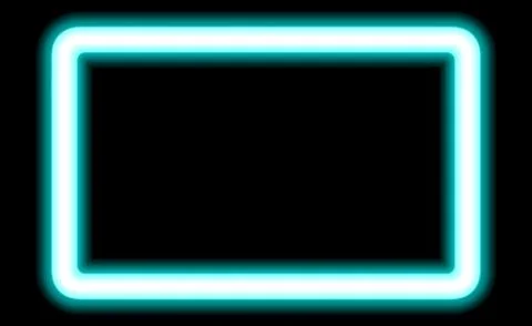 Neon rectangular frame, for photos and presentation design. Border. Stock Illustration