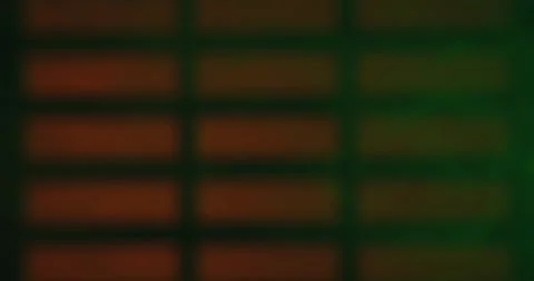 Neon rectangular grid with multicolored changing colors on dark futuristic tech Vídeo Stock 328076916