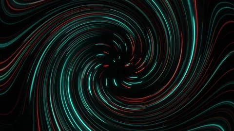 Neon red and blue lines swirl and glow Stock Footage 264087795