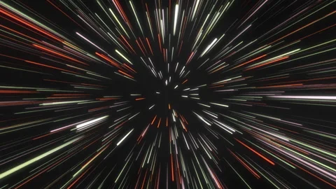 Neon red and white anmd orange abstract lines with very high speed Stock Footage 264264291