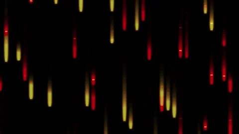 Neon Red and Yellow Digital Rain Stock Footage 329080368