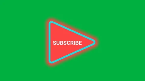 Neon red animated 4k subscribe button Stock Footage 300655477