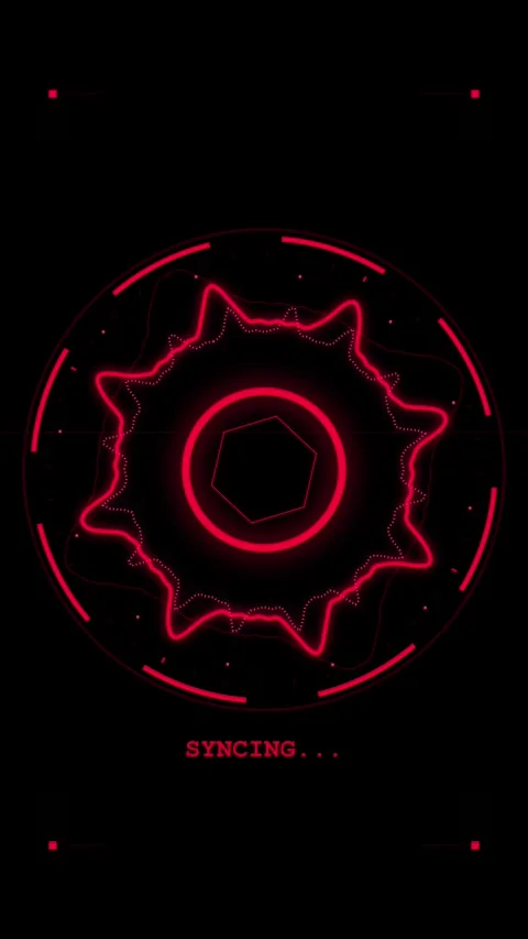 Neon red circular design element glow abstract background technology Stock Footage 344941296