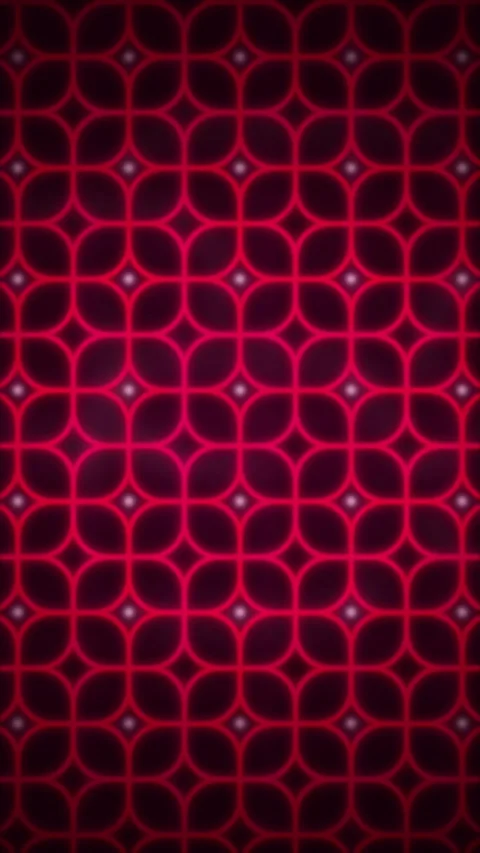 Neon red geometric flower pattern seamless loop motion background Stock Footage 346817483