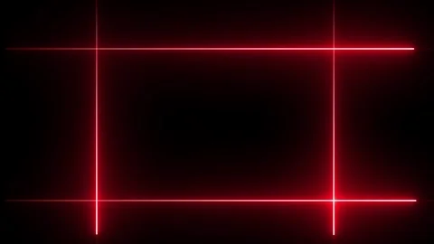 Neon red glowing geometric lines animation moving on dark black background .. Stock-Footage 334906320