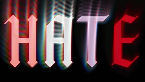 Neon Red Gothic Text Overcoming Doubt and Haters Business Motivation Concept Stock Footage 346191144