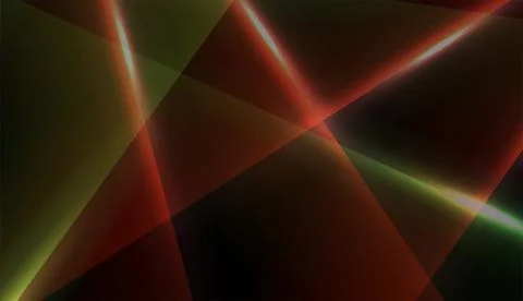 Neon red green glowing low poly stripes abstract background Stock Illustration