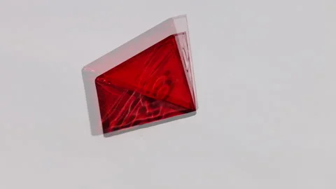 Neon Red Illuminated 3D Optical Shapes with Moving Shadows Stock Footage 305003735
