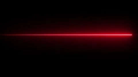 Neon red laser beam moving horizontally against a dark black background ani.. 스톡 동영상 334906324