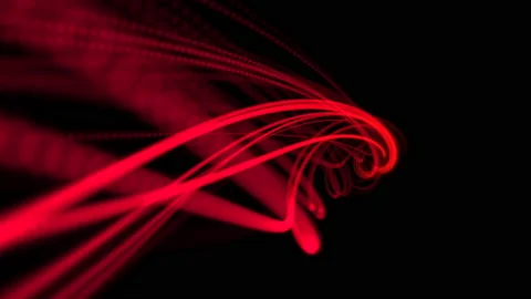 Neon red spiral lines Stock Footage 166145061