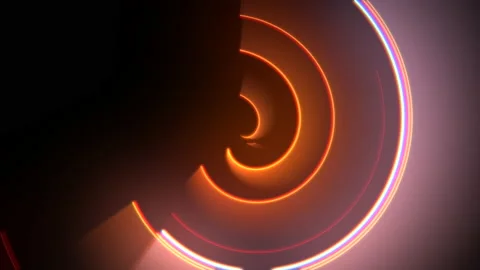 Neon red spiral lines Видео 170298505