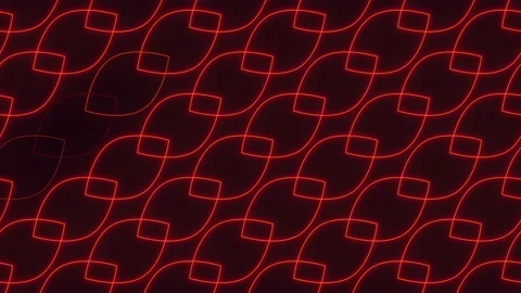 Neon red summer leafs pattern with pulse effect Stock Footage 199350968