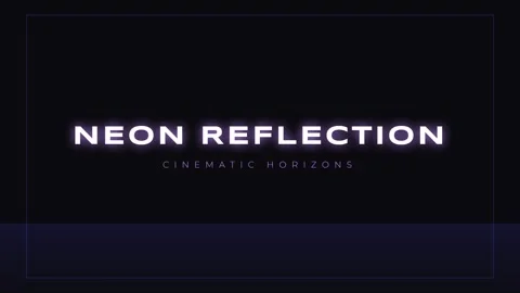 Neon Reflection Text Overlay: Abstract Glowing Night Light Effect Background Stock Footage 336805912