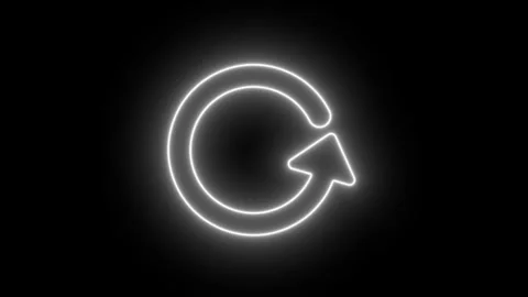 Neon Refresh Arrow Icon Video Animated Background 動画素材 336427316