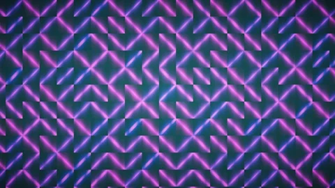 Neon Retro Geometric Pattern Loop Video stock 335023517