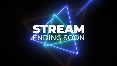 Neon Retro Stream Ending Soon Loop Background Animation for Streaming Overlay Stock Footage 321181369