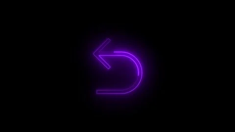 Neon rev toggle key icon purple glowing black background animation 動画素材 276154273