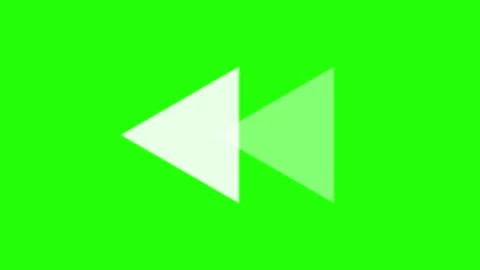 Neon Rewind Glitch Effect on Green Screen Background 4K Animation Stock Footage 332382977