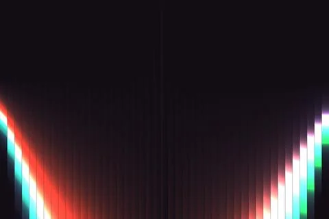 Neon Ribbed Gradient Reflection Fractal Background Stock Illustration