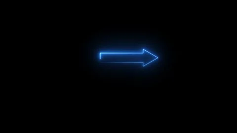 Neon Right Arrow icon animated video Stock Footage 290915363