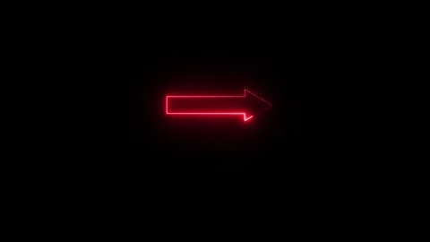Neon Right Arrow icon animated video Stock Footage 290915367