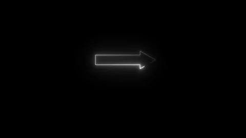 Neon Right Arrow icon animated video Stock Footage 290915371
