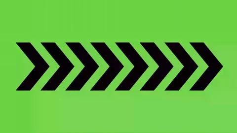 Neon Right Arrows Glowing Element animation isolated on green screen background Stock Footage 300074788