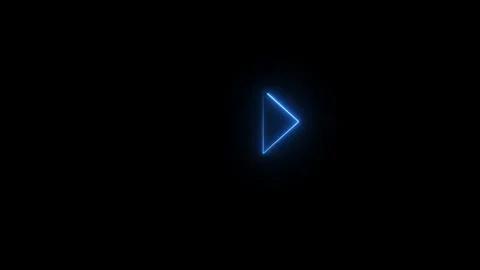 Neon right direction arrow icon animated video Stock Footage 292412036